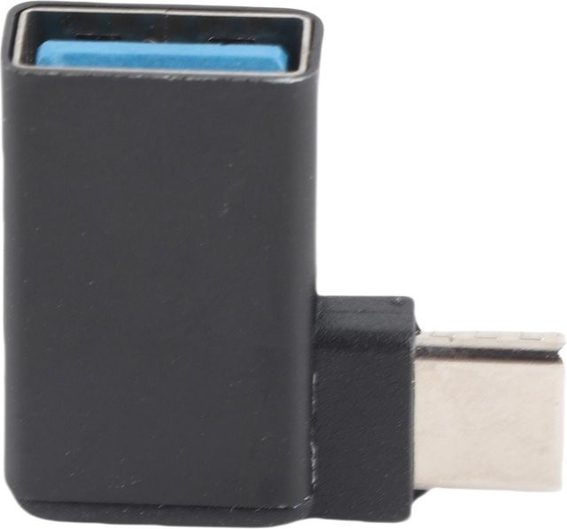 mfySpace USB-C OTG Adapter 90 Grad USB 3.2 Buchse auf USB-C Stecker in Schwarz für Hochgeschwindigkeits-Datensynchronisation und Schnellladung - Bild 1