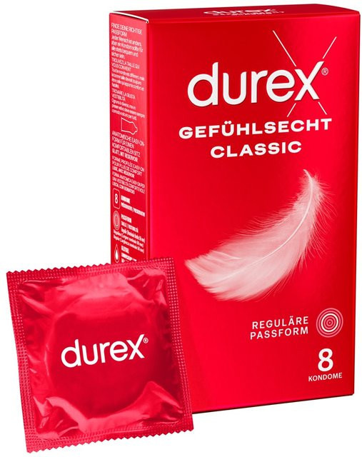 Durex Gefühlsecht Classic Kondome, transparent, Unisex - Bild 1
