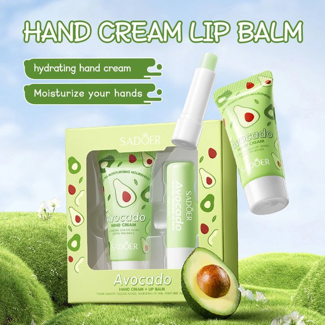 SADOER Avocado Hand Creme und Lip Balm Set - Bild 1
