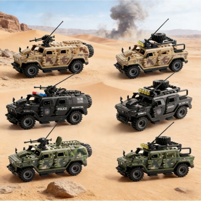 Mitty Militärthemen-Puzzle, Bausteine Montage-Spielzeug, Fahrzeuge, Grün - Bild 1