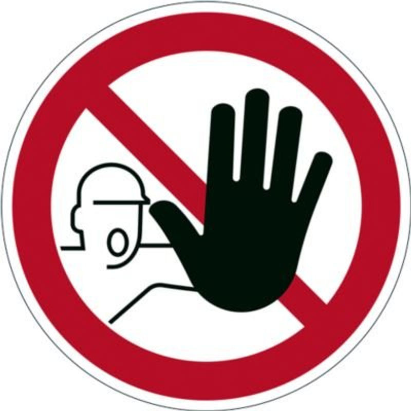 Durable Hinweisschild Zutritt verboten, rund, selbstklebend, weiß-rot, für den Innenbereich - Bild 1