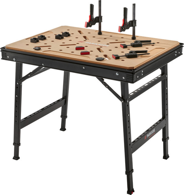 PARKSIDE PERFORMANCE Multifunktions-Werkbank PMFW 15 A1, klappbar und höhenverstellbar, B/H/T: 120 x 75 x 17 cm - Bild 1