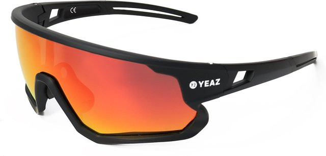 YEAZ Sport-Sonnenbrille, Vollrand, Black/Red, Damen, Kunststoff - Bild 1