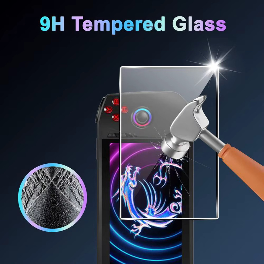 2 Stück Arc Edge HD Displayschutzfolie aus gehärtetem Glas für MSI Claw A1M 7 Zoll, transparent - Bild 2