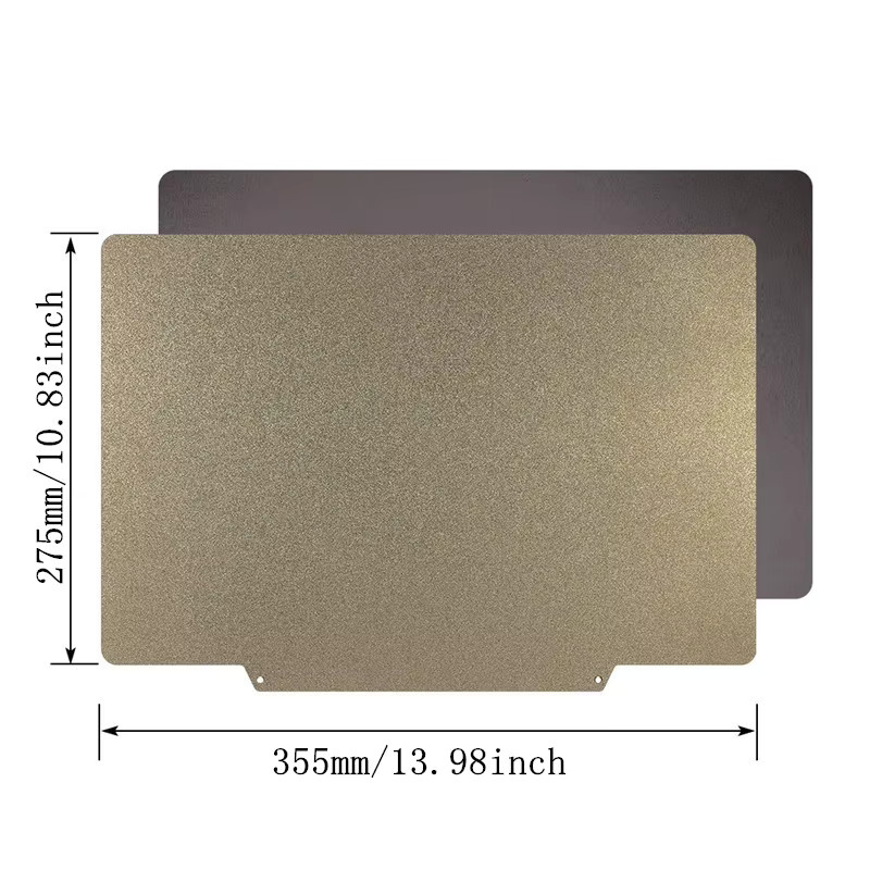 FLEXBED PEI PEO Magnetische Druckplatte für Ultimaker S5 3D-Drucker, Doppelseitig Strukturierte Federstahl Bauplatte, Breite: 35,5 cm, Tiefe: 27,5 cm - Bild 1