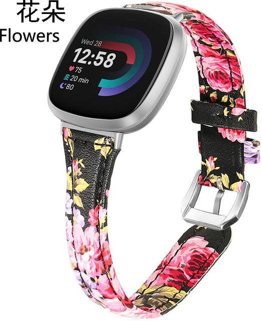 Fitbit Uhrenarmband Leder, Bunt, Damen - Bild 1