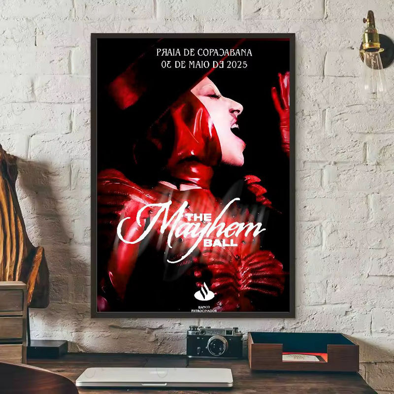 SingerPoster Klebriger Wandkunstdruck Lady Gaga Mayhem, wasserfestes Wandbild in Mehrfarbig, modernes ästhetisches Dekor für Wohnzimmer und Schlafzimmer - Bild 6