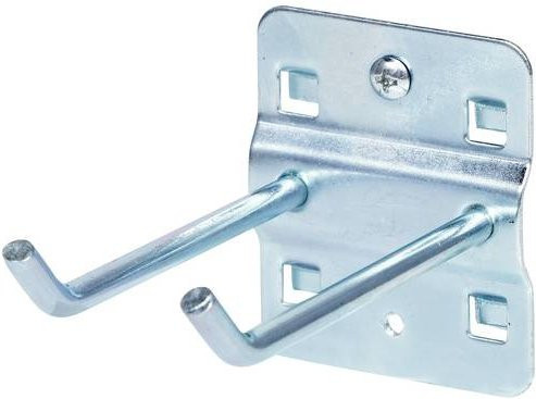 KS Tools Doppelter Werkzeughalter mit schrägem Hakenende, Farbe: Silber, Material: Stahl, Durchmesser: 6 mm, Länge: 75 mm - Bild 1