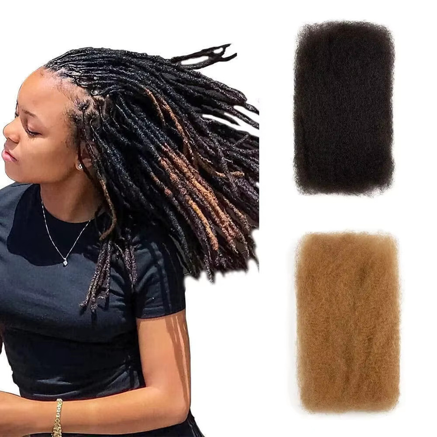 Htonicca Echthaar Afro Kinky Curly Bulk, 30 g, brasilianisches Remy Haar - Bild 3