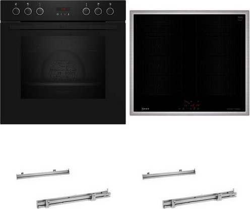 NEFF Herdset HMK220IFP mit Induktionskochfeld in Schwarz und Edelstahl - Bild 1