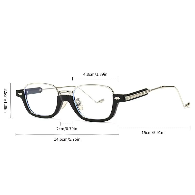 MDOD Sonnenbrille, Halbrand, quadratisch, Metall, Unisex, schwarz - Bild 1