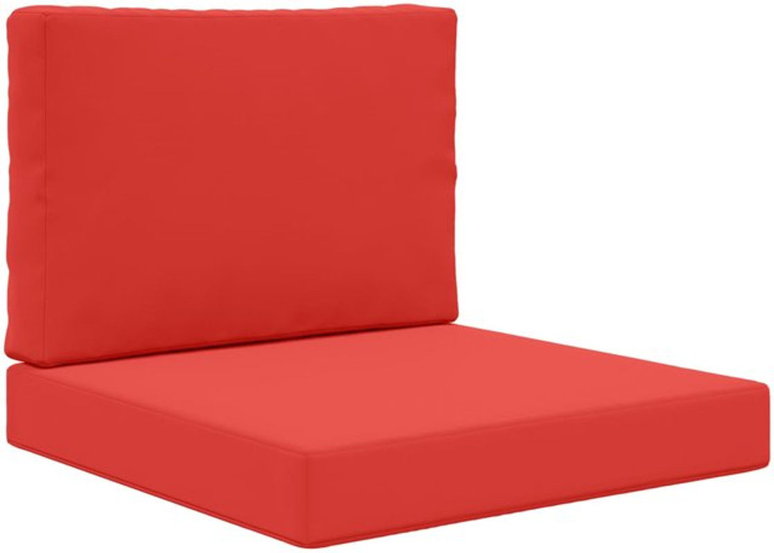 vidaXL Set aus 2 quadratischen Sofakissen für draußen in Rot aus Polyester, 60 x 60 cm - Bild 1