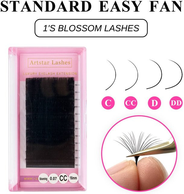 ARTSTAR Easy Fan Lashes Wimpernverlängerung, Mattschwarz, Matt - Bild 1