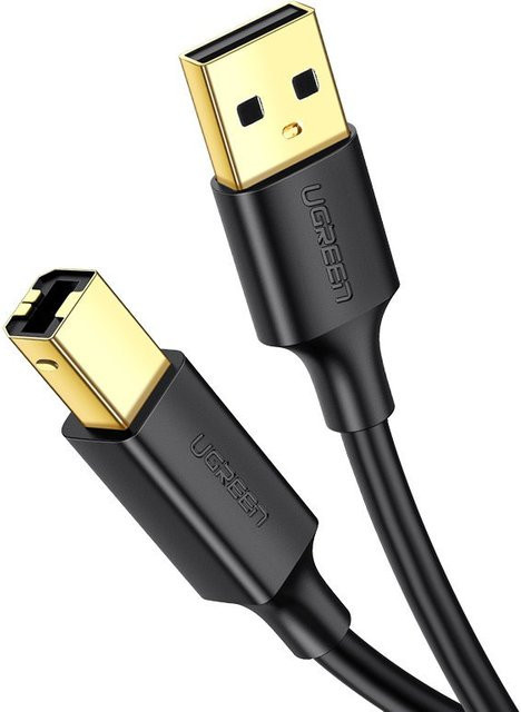 UGREEN US135 Druckerkabel USB-A auf USB-B in Schwarz, Länge: 1,5 m - Bild 1