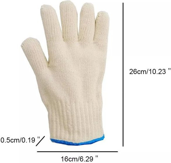 Hitzebeständige BBQ-Feuerhandschuhe von Household supplies MH aus Silikon und Polyester-Baumwolle für Ofen und Küche - Bild 1