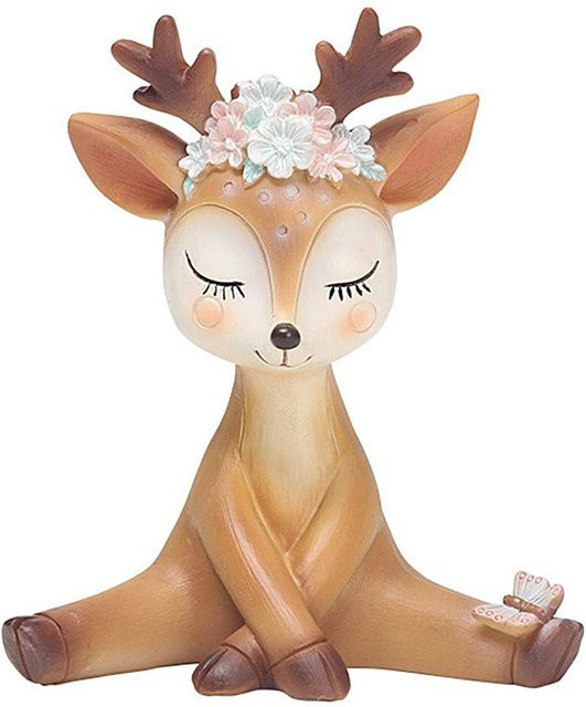 CosyHome Hirsch Kuchenaufsatz aus Harz in Beige für Hochzeit und Weihnachten - Bild 1