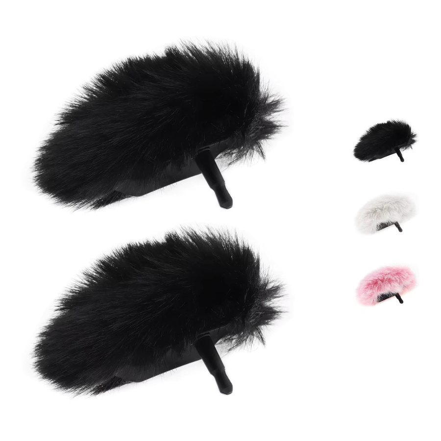 2er-Pack Mikrofon-Windschutz Deadcat und Schaumstoff für DJI MIC 2 in Schwarz - Bild 2