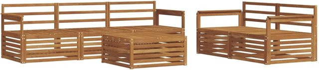 vidaXL Outdoor-Sofagarnitur aus Akazienholz, 6-teilig, Braun - Bild 1