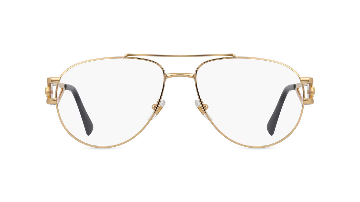 Versace VE1269 Korrektionsbrille, Vollrand, Pilot, Metall, Herren, gold - Bild 1