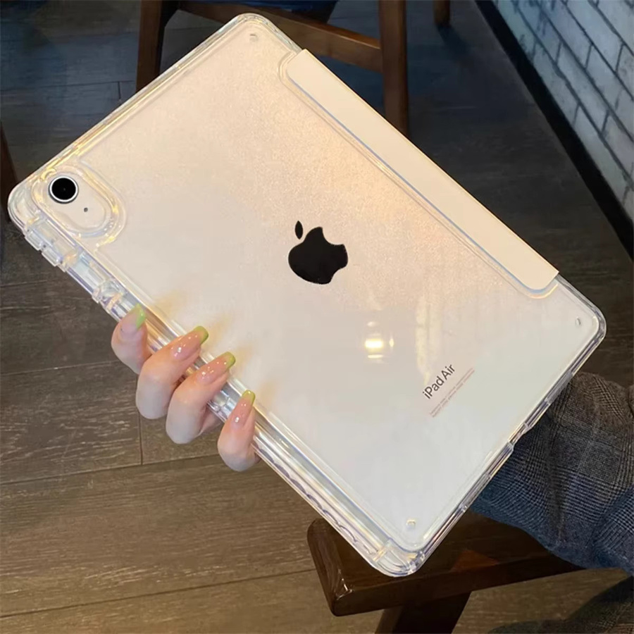 Apple iPad Hülle mit Stifthalter in Schwarz und Transparent für iPad Pro, iPad Air und iPad Mini - Bild 3
