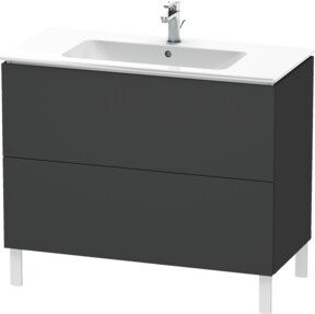 Duravit Waschtischunterschrank L-Cube stehend, Farbe: Grau matt, B/T/H: 102 x 48,1 x 70,4 cm, 2 Auszüge - Bild 1