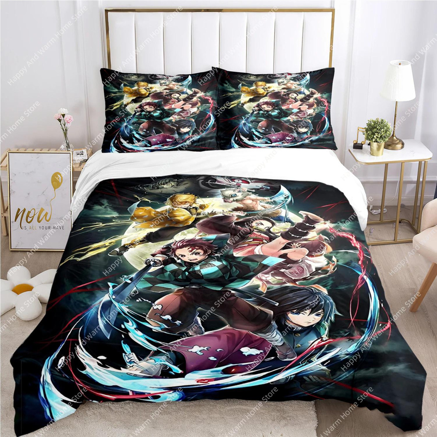 Monika Chen Anime Bettwäsche-Set mit Steppdecke und Kissenbezügen, Multicolor, B/H: 135 x 200 cm - Bild 1