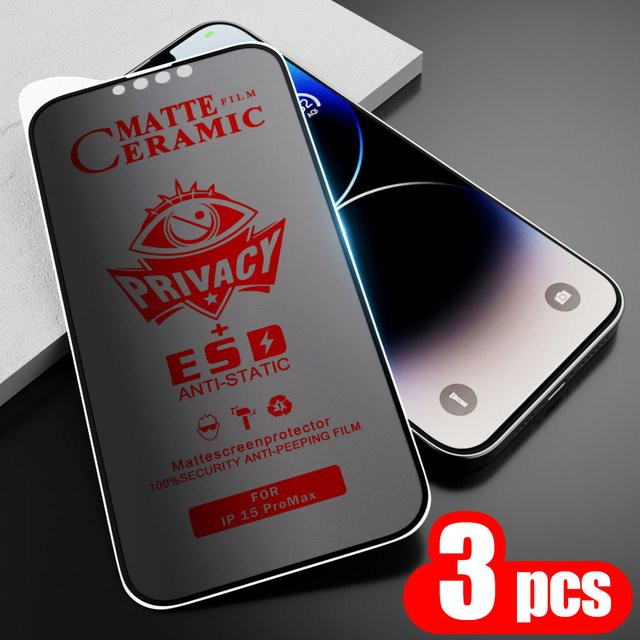 3er-Pack Matte Keramik-Privatsphäre-Displayschutzfolie für Samsung Galaxy A16 A15 A23 A22 A05 A06 A14 A12 A21 A03 A04 A20 A26 - Bild 1