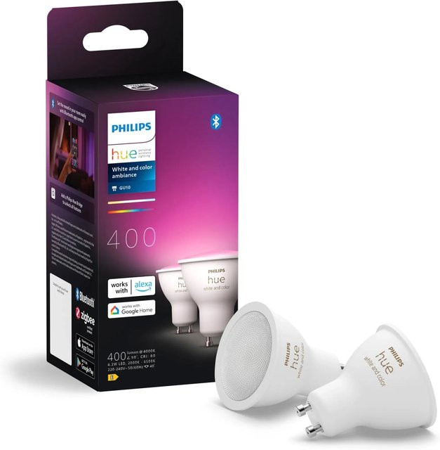 Philips Hue White & Color Ambiance GU10 Smarter LED-Spot Doppelpack - Bild 2