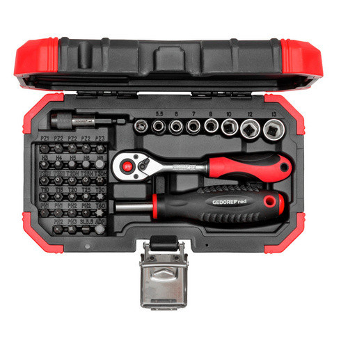 Gedore red Bitsatz 40-teilig 1/4 Zoll 6,3 mm in Schwarz und Rot - Bild 4