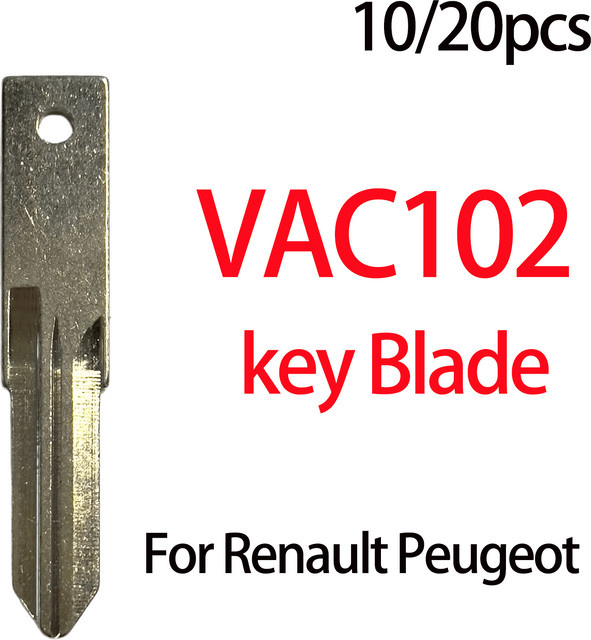 ITSkey Fernbedienungs-Schlüsselrohling VAC102 für Renault und Peugeot, Farbe: Silber - Bild 1