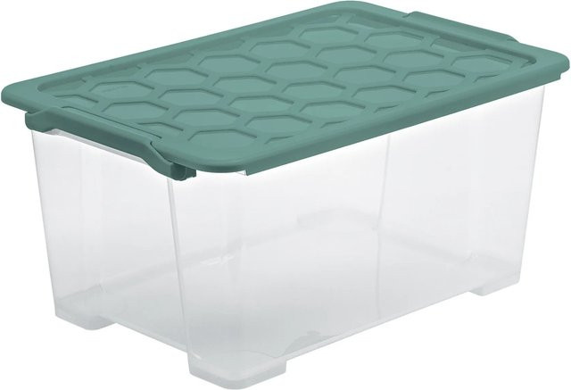 Rotho Box Evo Safe 44 Aufbewahrungsbox mit Schnappdeckel in Mistletoe Green, B/T/H: 59,0 x 39,5 x 28,0 cm - Bild 1