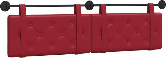vidaXL Polsterpaneel aus Kunstleder in Weinrot, Wandmontage, B/H/T: 170 x 55 x 5 cm - Bild 1
