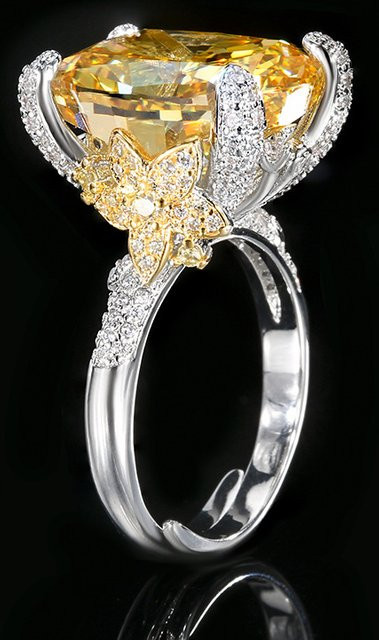 KQDANCE Ring, Diamant, Zirkonia, Vintage - Bild 1