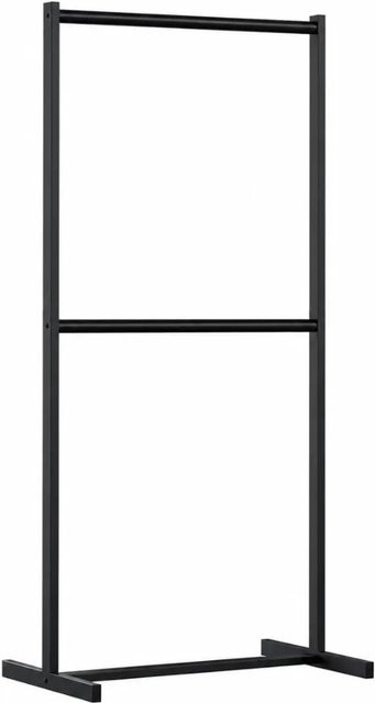 DELUKE Kleiderständer HANS Kleiderstange aus Metall in Schwarz, B/T/H: 70 x 50 x 185 cm - Bild 1