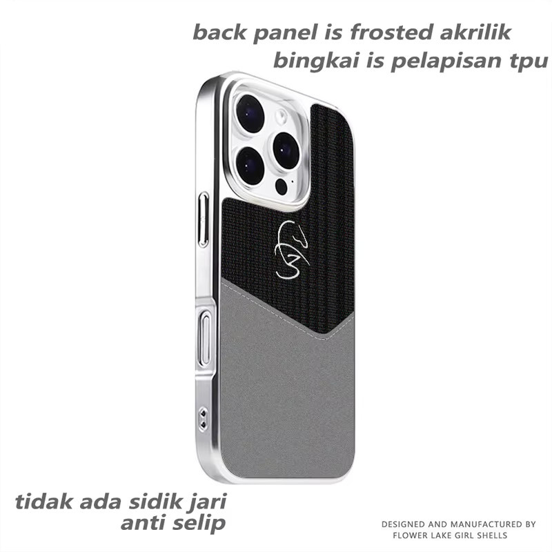 DecoPhone Business-Style Handyhülle mit Silberkanten und Mattierung für iPhone 11 bis 17 Pro Max in Grau/Silber - Bild 2