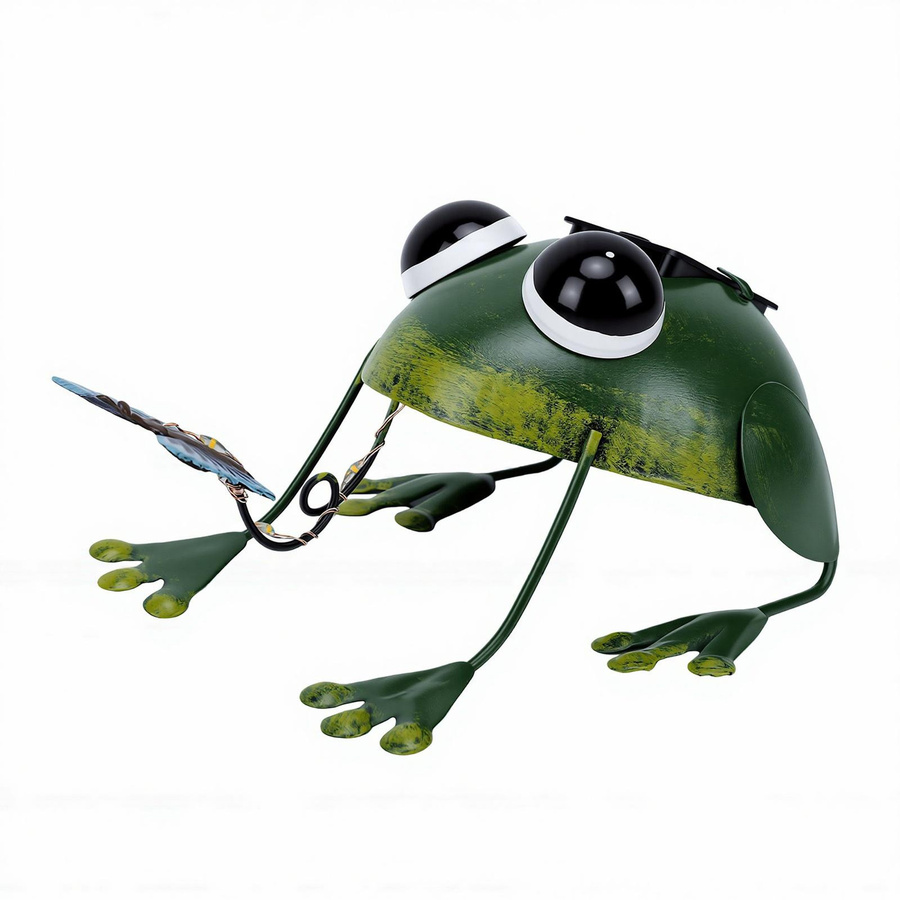 Dekorative Solarfrosch Gartenlicht Statue für Rasen, Terrasse und Balkon - Bild 2
