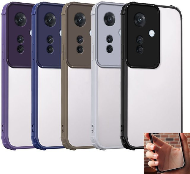 OPPO Schutzhülle für Reno11 F und F25 Pro, Stoßfeste Acryl-Backcover, Braun - Bild 1