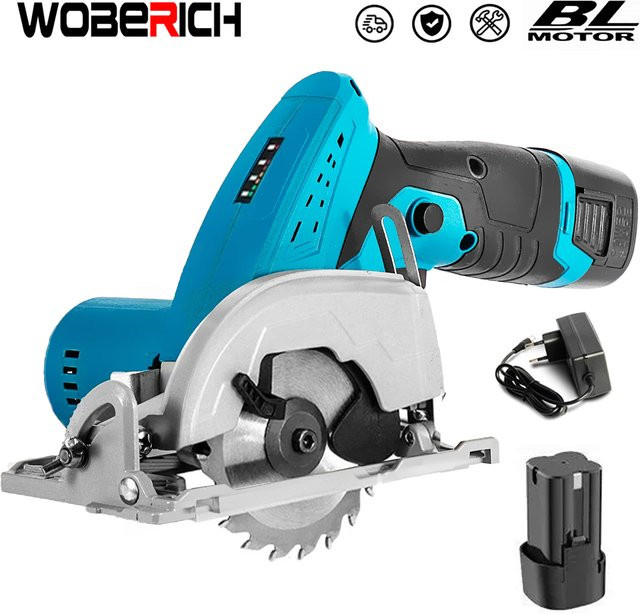 WOBERICH Akku-Kreissäge mit bürstenlosem Motor, 16,8 V, 75 mm, Blau - Bild 1