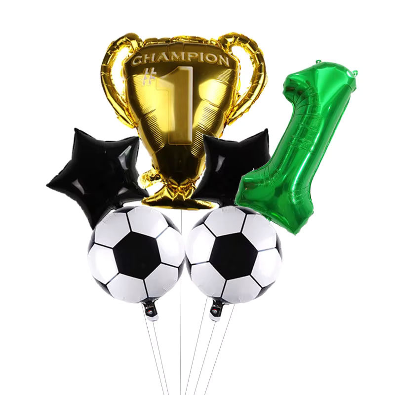 Grüne Ziffernballons in Fußball-Design für Kindergeburtstage und Partydekorationen, 32 Zoll - Bild 2