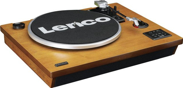 Lenco LS-55WA Plattenspieler mit Bluetooth, USB und integrierten Lautsprechern in Braun - Bild 2