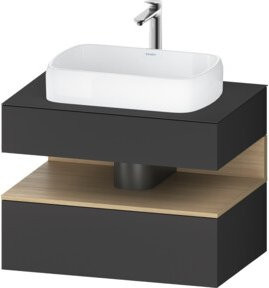 Duravit Waschtischunterschrank Qatego in Grau, B/T/H: 80 x 55 x 60 cm - Bild 1