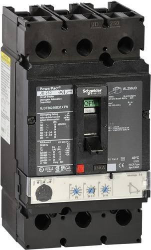 Schneider Electric NJGF36250U31XTW Leistungsschalter Schwarz, B: 10,4 cm, T: 8,6 cm, H: 19,1 cm - Bild 1