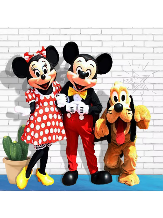 Potdemiel Mickey Minnie Maus Maskottchen-Kostüm, Unisex, Plüsch / Textil - Bild 3