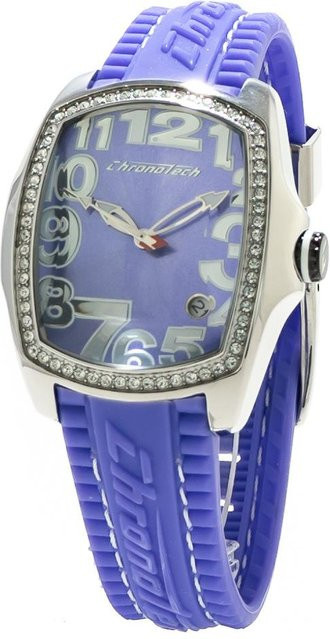 CHRONOTECH Armbanduhr, Quarz, Edelstahl, Blau, 36 mm, Damen - Bild 1