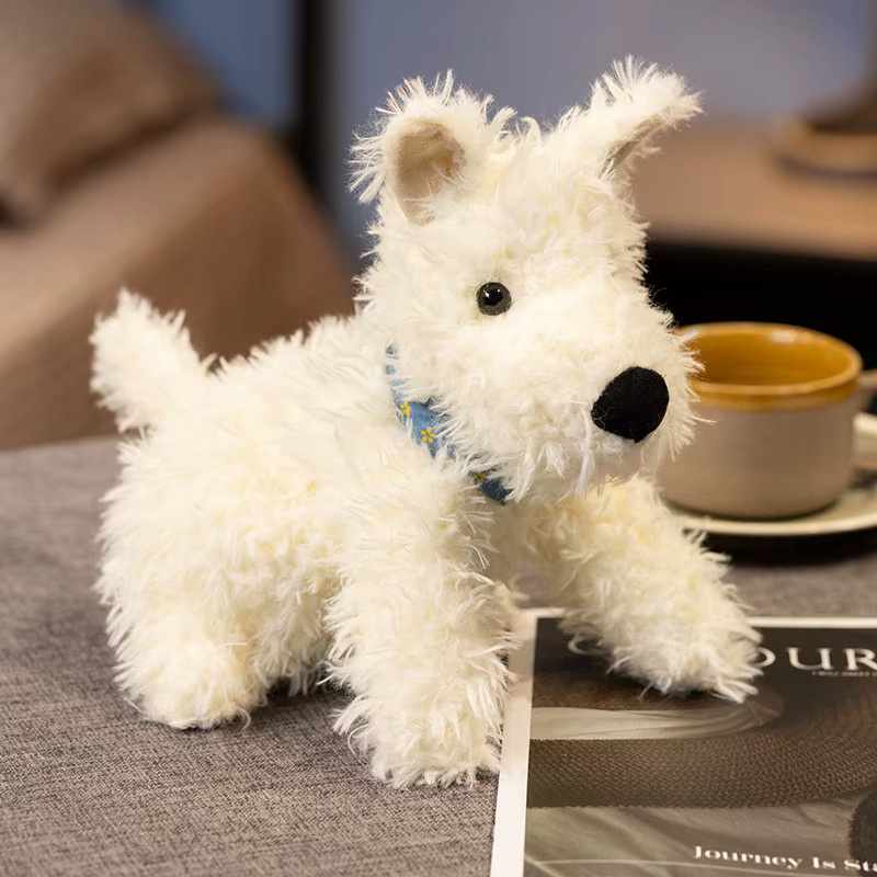 YUZHINUO West Highland White Terrier Plüsch Spielzeug, Weiß - Bild 4