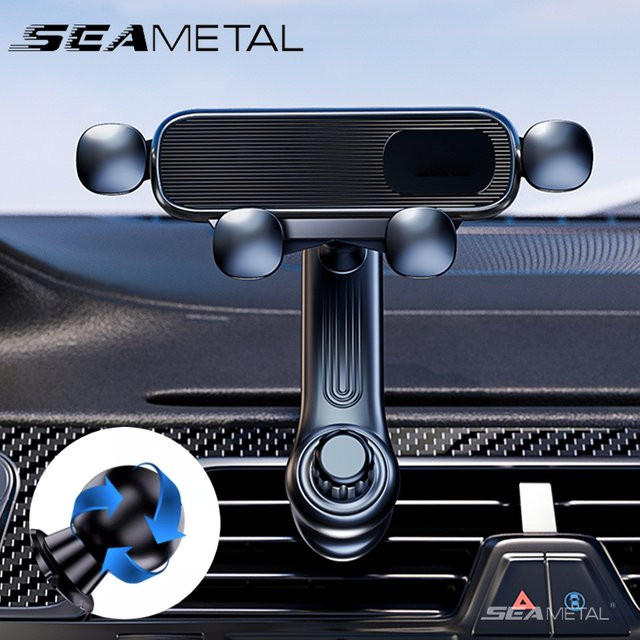 SEAMETAL Universeller Auto-Handyhalter mit 4 Gelenken und Lüftungsclip in Schwarz für Mobiltelefone von 4,7 bis 7 Zoll - Bild 1