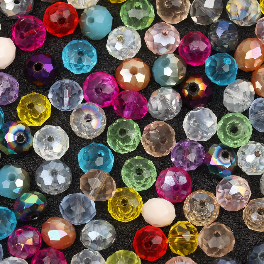 xilitata Perlen, Glaskristall, facettiert, 8 mm, gemischte Farben, Unisex - Bild 3