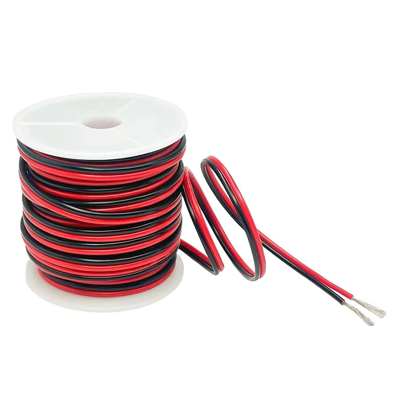 Bytebattle 2-adriges PVC-verzinntes Kupfer-Elektrokabel auf Spule, Rot-Schwarz Doppelparallel-Kabel - Bild 6