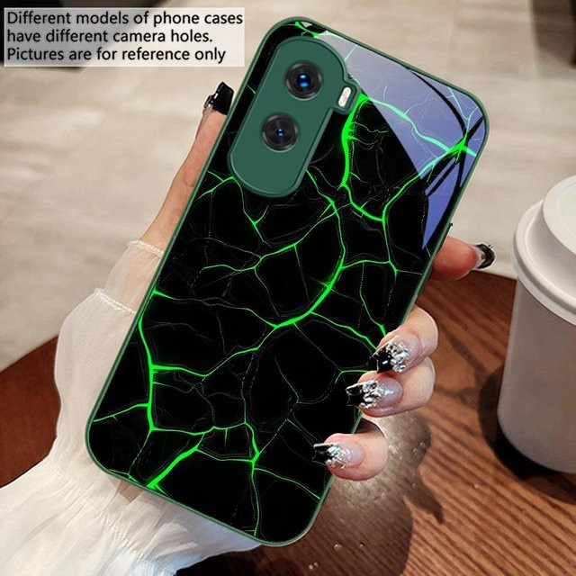 Honor Handyhülle mit rotem Lavatexturmuster aus Glas für verschiedene Honor Modelle - Bild 1