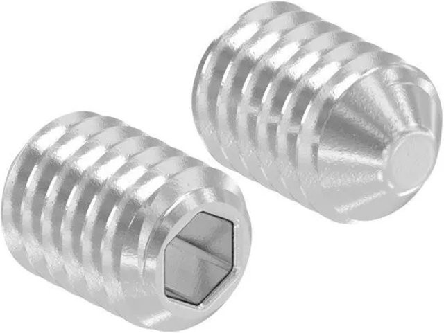 FeNau Gewindestift aus Edelstahl V2A mit Innensechskant und Spitze, Farbe: Silber, M4 x 6 mm - Bild 1
